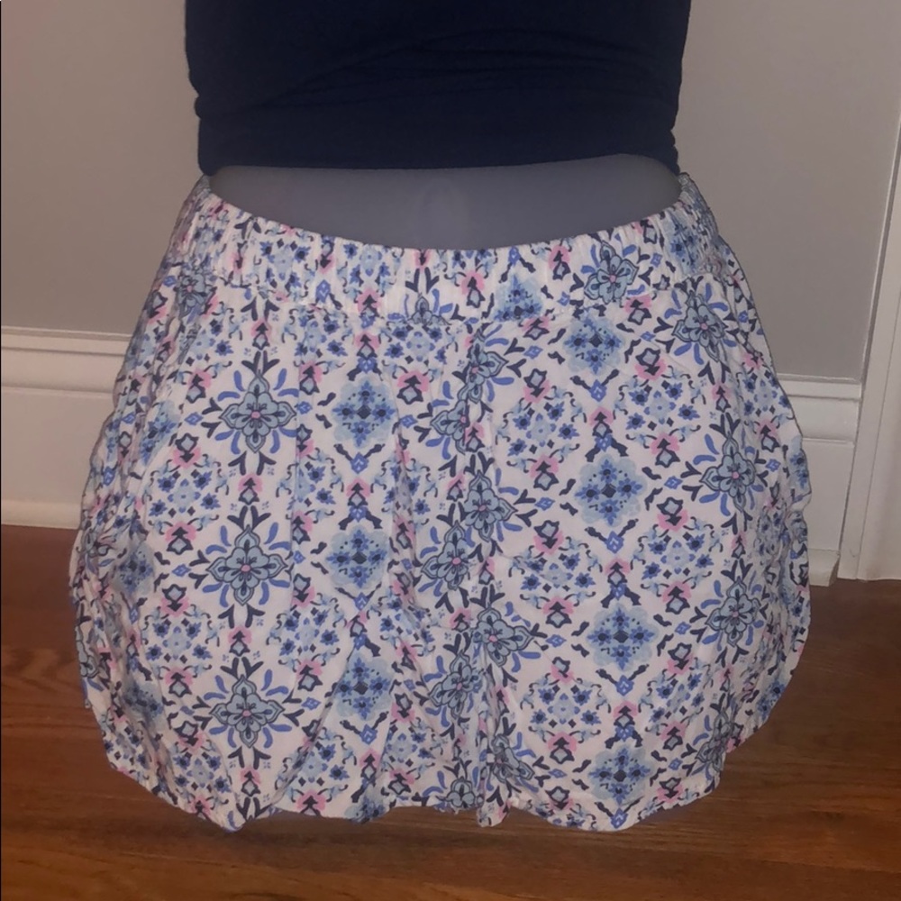 Divided Floral Flowy Shorts